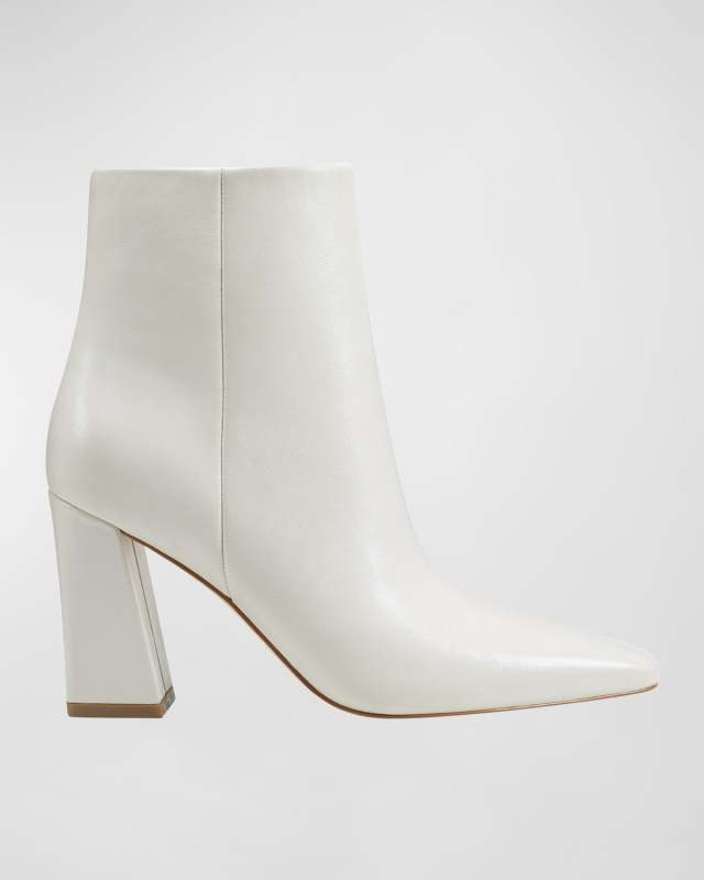 Yanara Leather Zip Booties